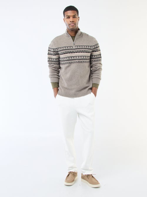 Effen T-shirt met lange mouwen en ronde hals - Kiabi