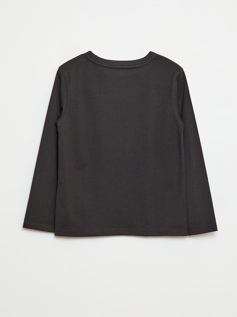 Effen T-shirt met lange mouwen Grijs - Kiabi