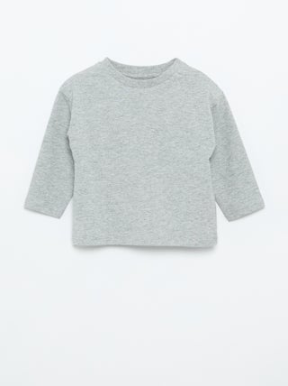 Effen T-shirt met lange mouwen
