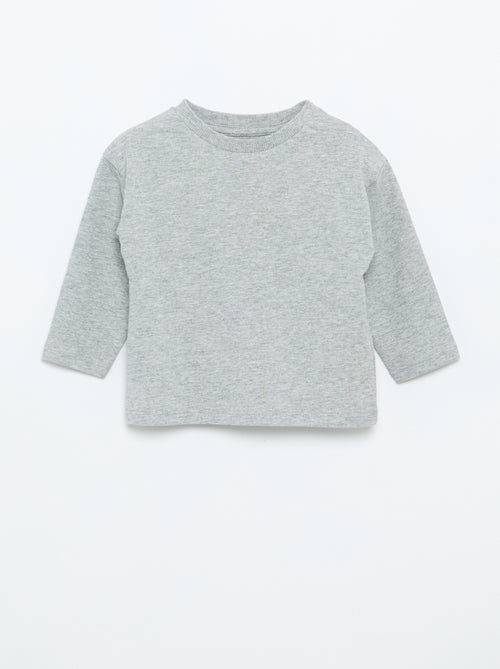 Effen T-shirt met lange mouwen - Kiabi