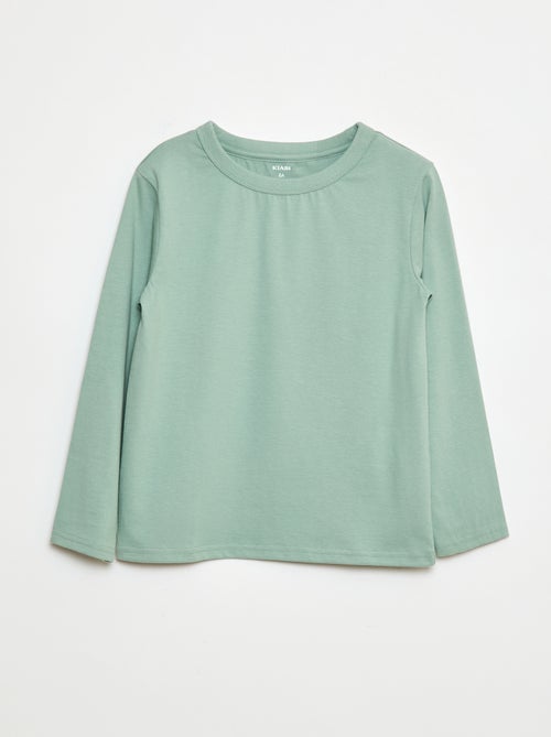 Effen T-shirt met lange mouwen - Kiabi
