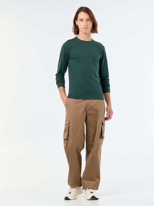 Effen T-shirt met lange mouwen - Kiabi