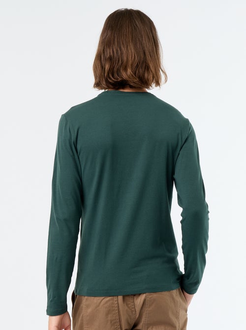 Effen T-shirt met lange mouwen - Kiabi