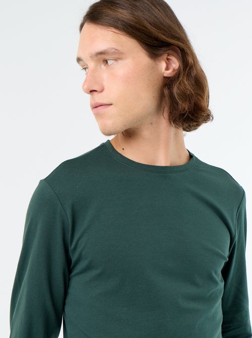 Effen T-shirt met lange mouwen - Kiabi