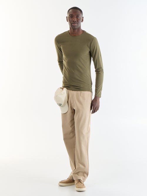 Effen T-shirt met lange mouwen - Kiabi