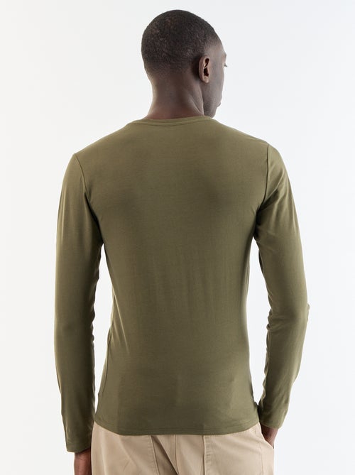 Effen T-shirt met lange mouwen - Kiabi