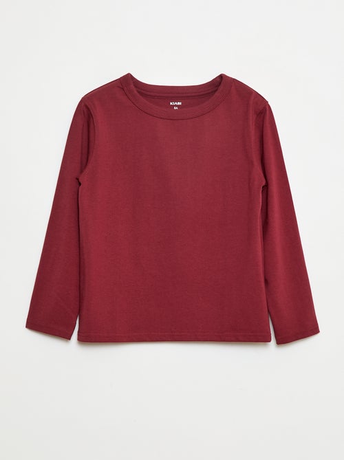 Effen T-shirt met lange mouwen - Kiabi
