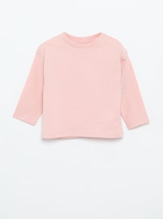Effen T-shirt met lange mouwen