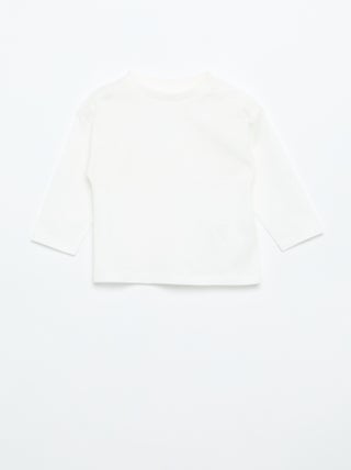 Effen T-shirt met lange mouwen