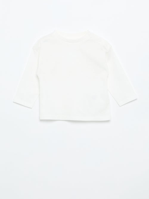 Effen T-shirt met lange mouwen - Kiabi