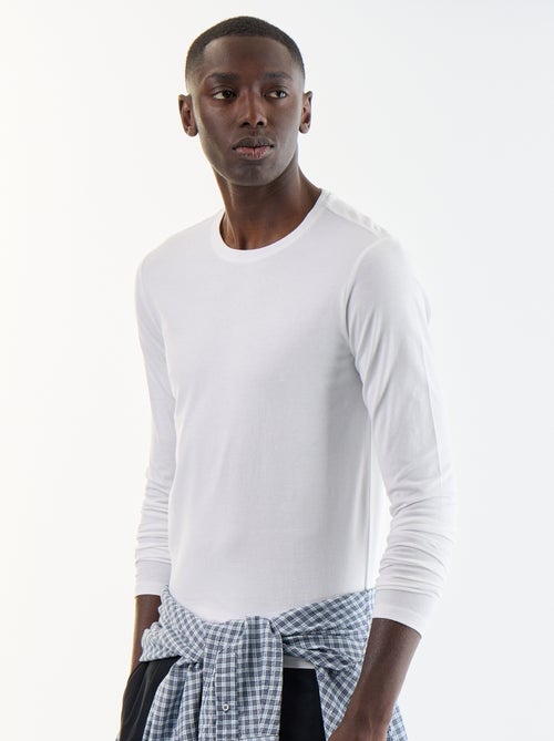 Effen T-shirt met lange mouwen - Kiabi