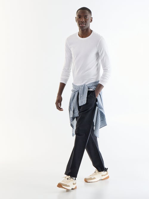 Effen T-shirt met lange mouwen - Kiabi