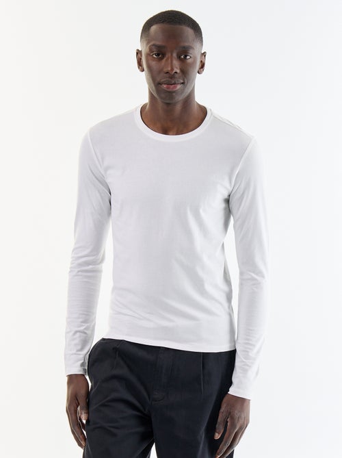 Effen T-shirt met lange mouwen - Kiabi
