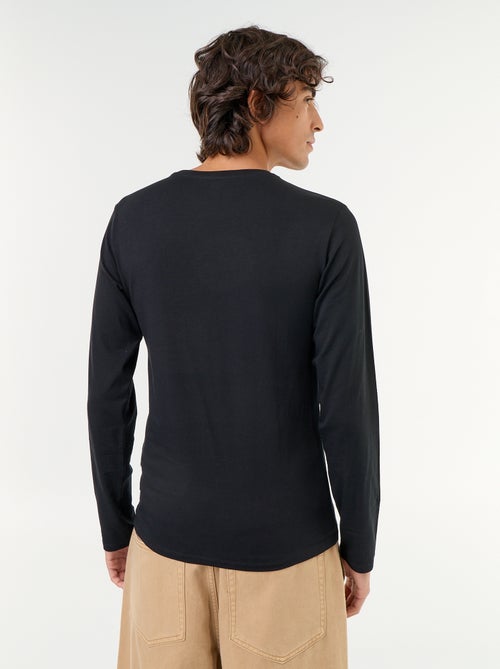 Effen T-shirt met lange mouwen - Kiabi
