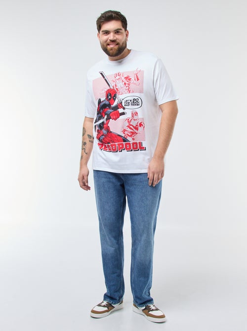 Effen T-shirt met Marvel/Deadpool-print - Kiabi
