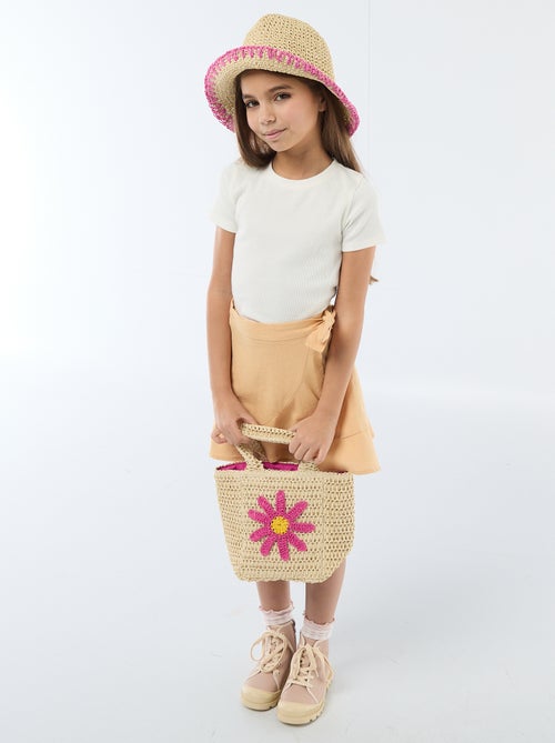 Effen T-shirt met sierknopen - Kiabi