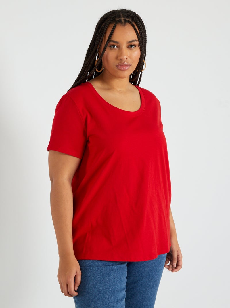 Effen T-shirt ROOD - Kiabi