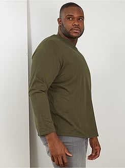 Herenmode grote maten - Effen T-shirt van 100% katoen - Kiabi