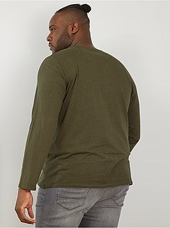 Herenmode grote maten - Effen T-shirt van 100% katoen - Kiabi