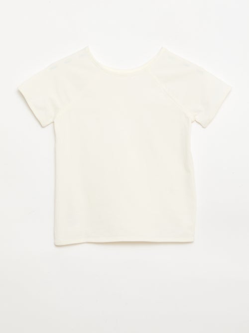 Effen T-shirt van jersey - Gemakkelijk aan te trekken collectie - Kiabi