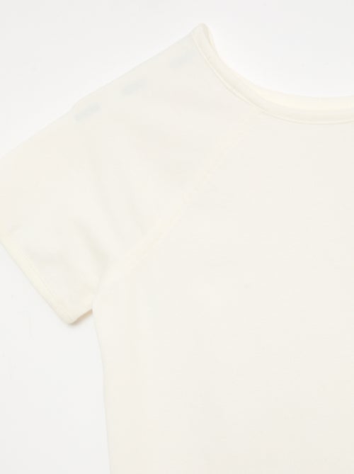 Effen T-shirt van jersey - Gemakkelijk aan te trekken collectie - Kiabi