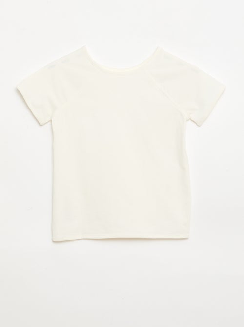 Effen T-shirt van jersey - Gemakkelijk aan te trekken collectie - Kiabi