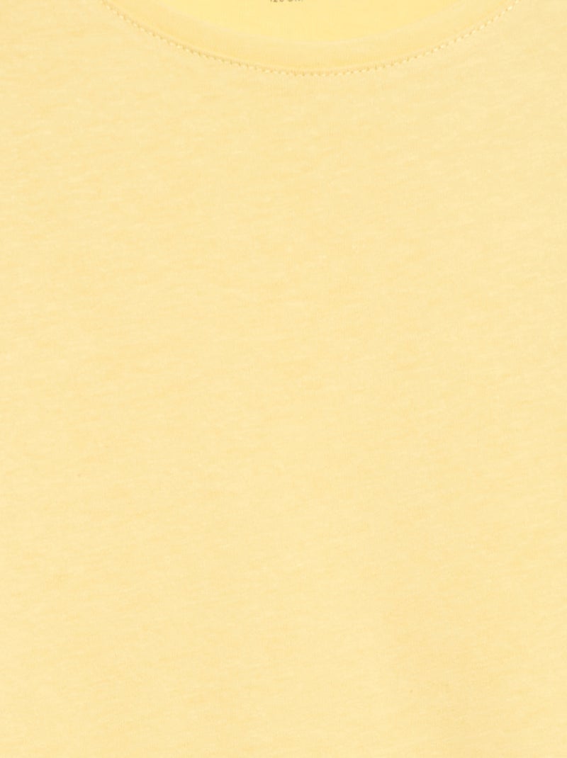 Effen T-shirt van jersey Geel - Kiabi