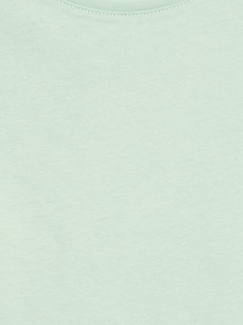 Effen T-shirt van jersey Groen - Kiabi