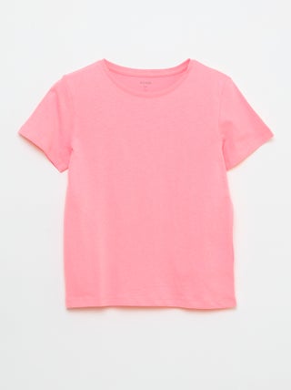 Effen T-shirt van jersey