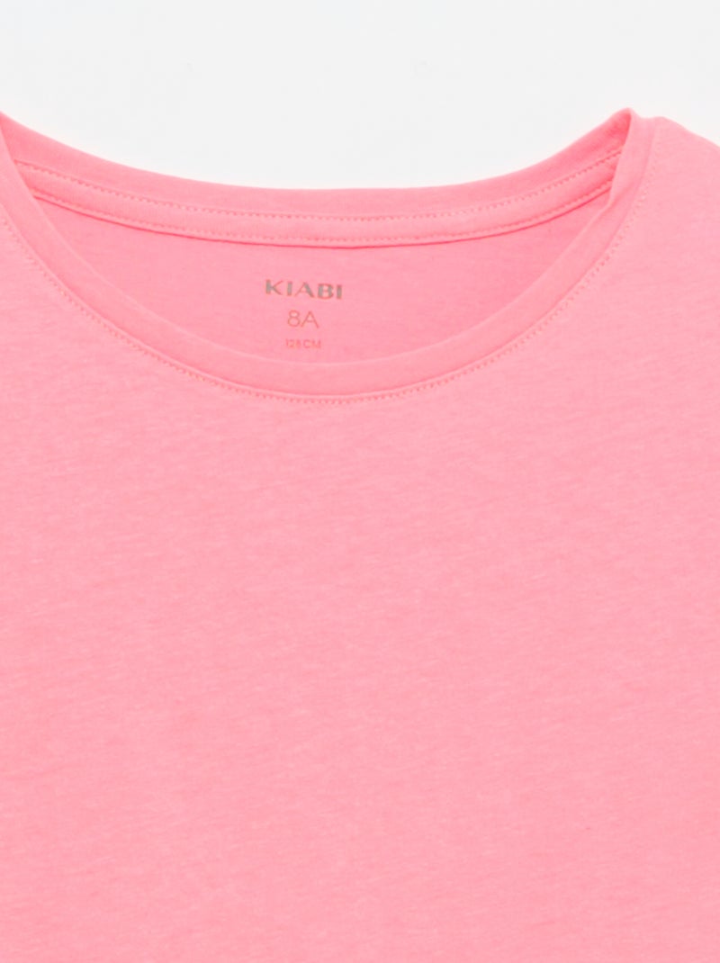 Effen T-shirt van jersey Rose - Kiabi