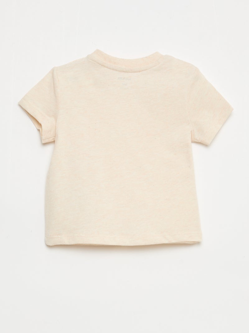 Effen T-shirt van jerseytricot Biege - Kiabi