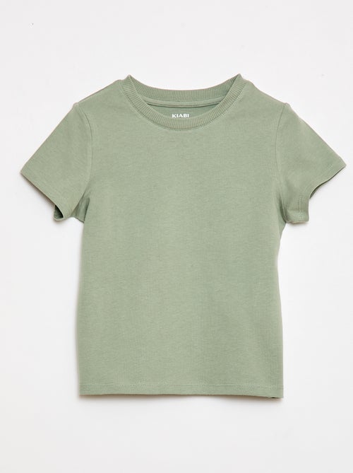 Effen T-shirt van jerseytricot - Kiabi