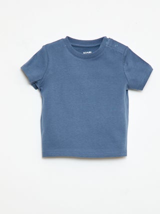 Effen T-shirt van jerseytricot