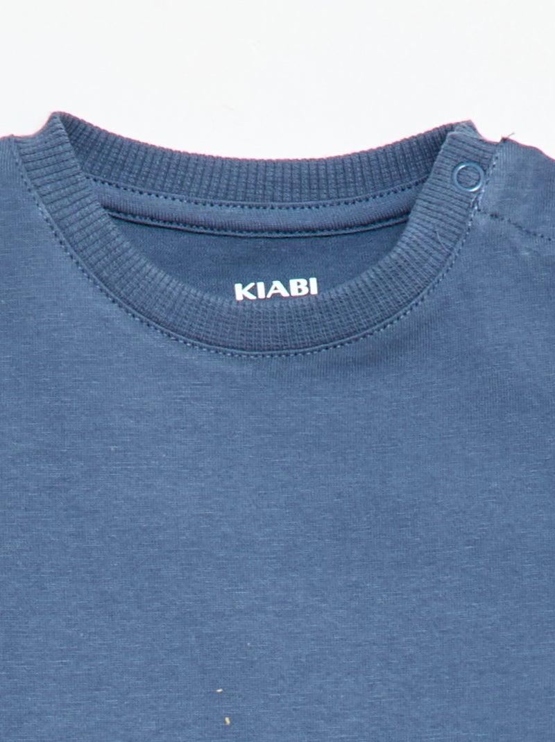 Effen T-shirt van jerseytricot Blauw - Kiabi