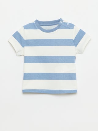 Effen T-shirt van jerseytricot