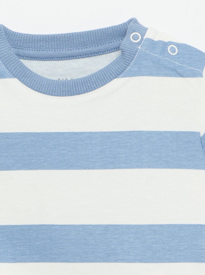 Effen T-shirt van jerseytricot Blauw - Kiabi