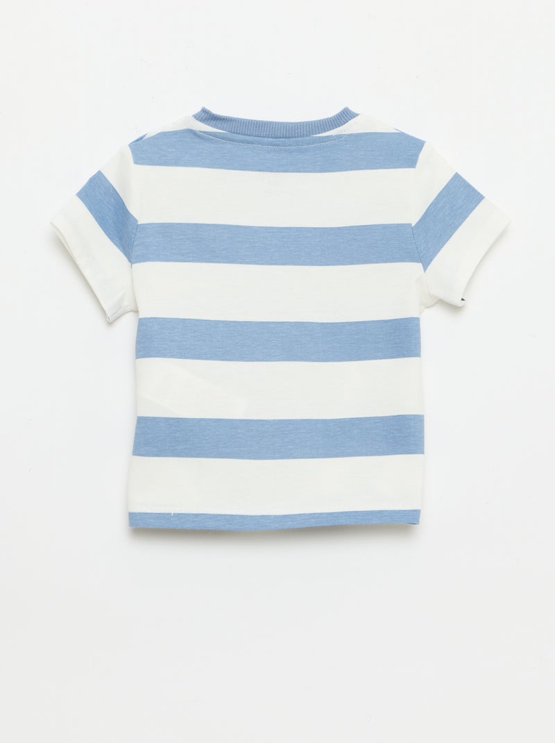 Effen T-shirt van jerseytricot Blauw - Kiabi