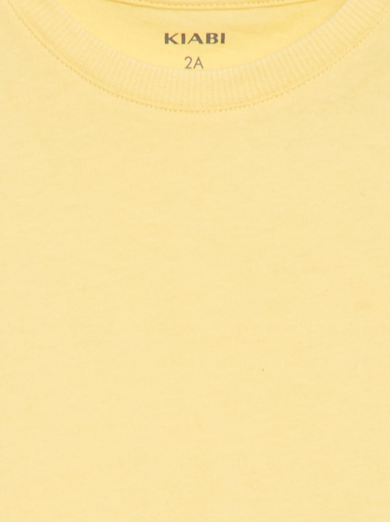 Effen T-shirt van jerseytricot Geel - Kiabi
