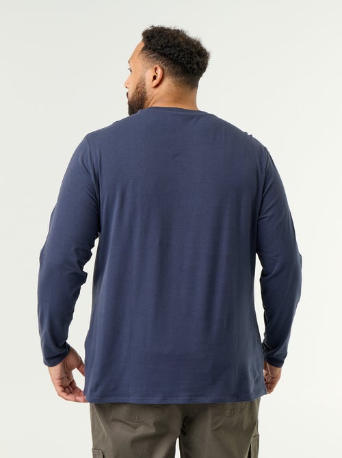 Effen T-shirt van jerseytricot met lange mouwen - Kiabi