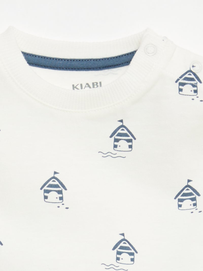Effen T-shirt van jerseytricot Paars - Kiabi
