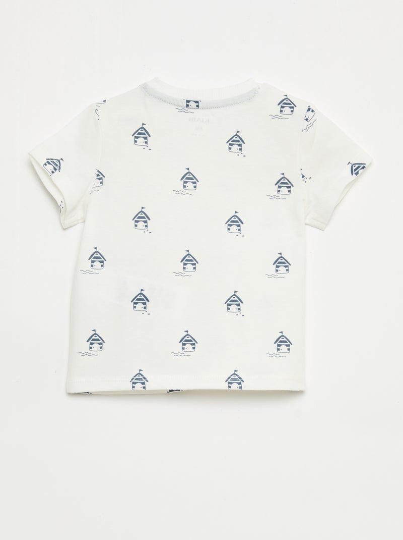 Effen T-shirt van jerseytricot Paars - Kiabi