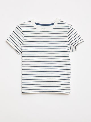 Effen T-shirt van jerseytricot
