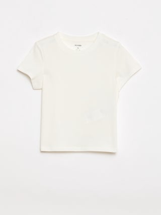 Effen T-shirt van jerseytricot