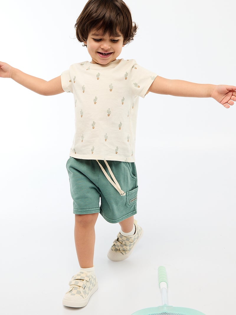 Effen T-shirt van jerseytricot Wit - Kiabi