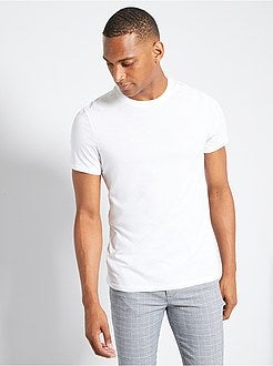 Effen T-shirt van tricot - Kiabi