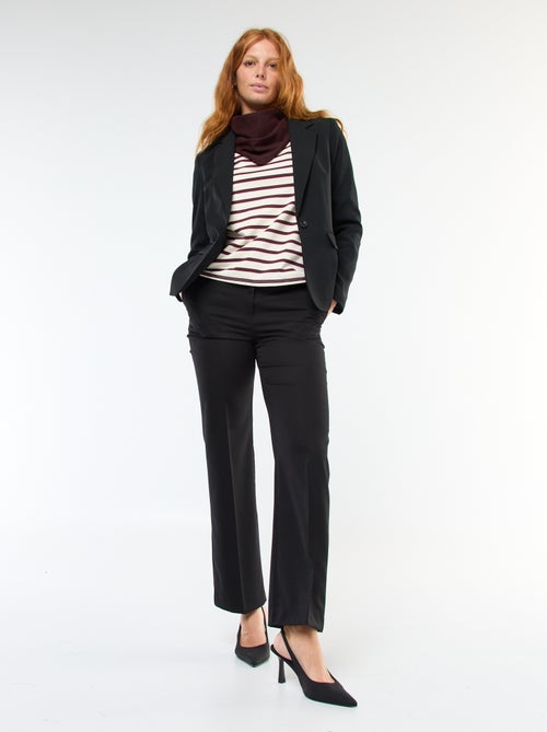 Effen tailored-fit broek met rechte pijpen - Kiabi