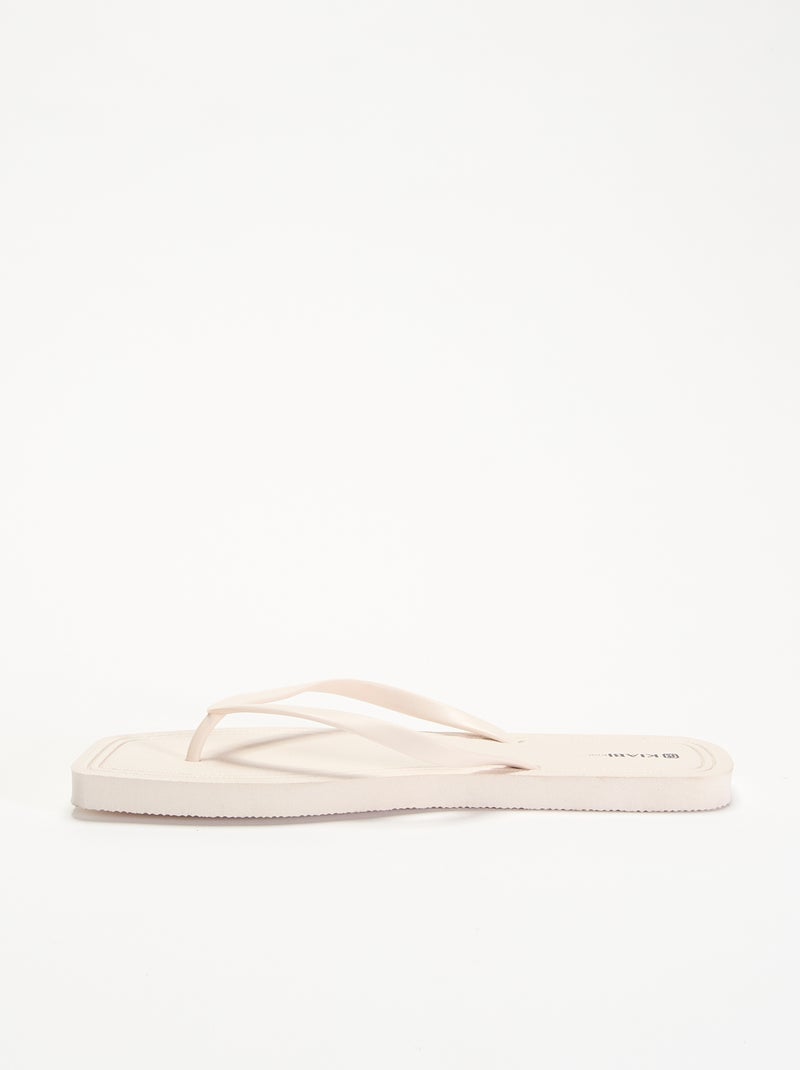 Effen teenslippers Biege - Kiabi