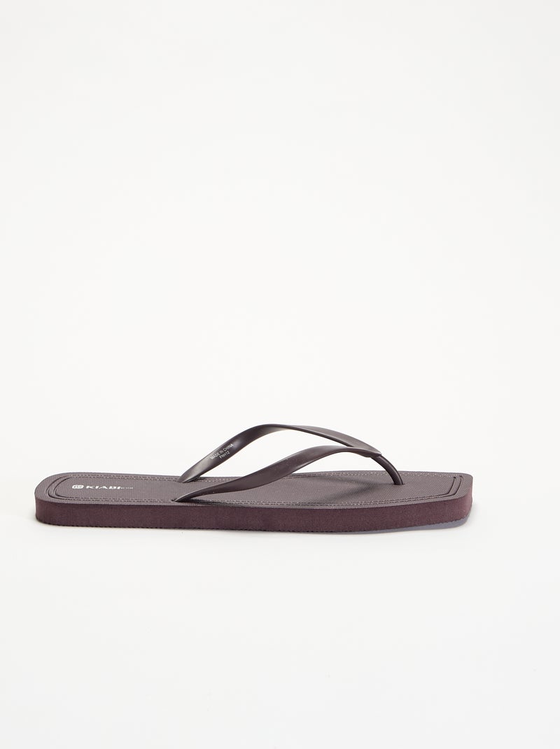 Effen teenslippers Paars - Kiabi
