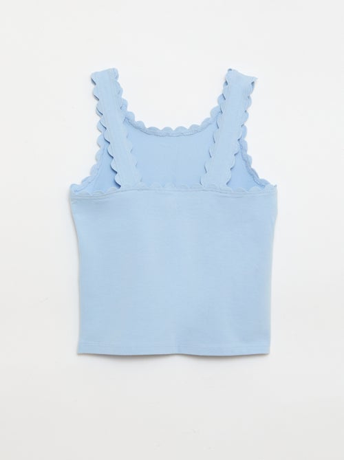 Effen top met golvende randen - Kiabi