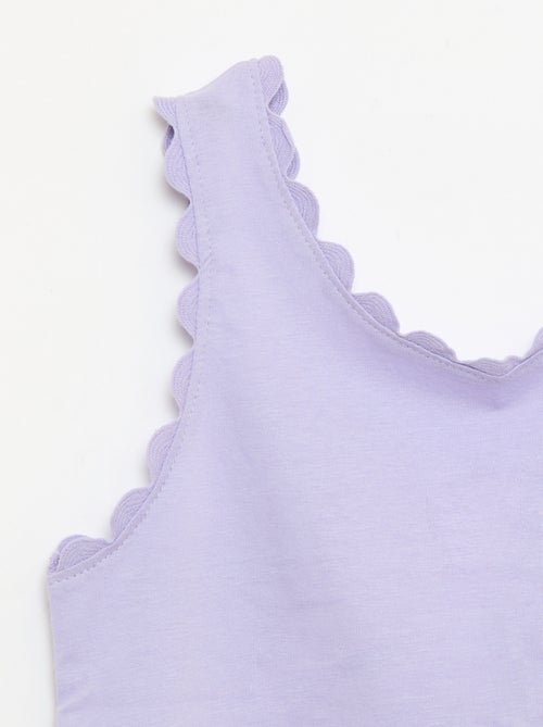 Effen top met golvende randen - Kiabi